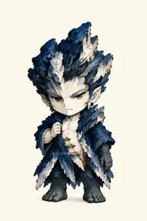 折山行者·山河入体·Q版化身 · 插画 图像