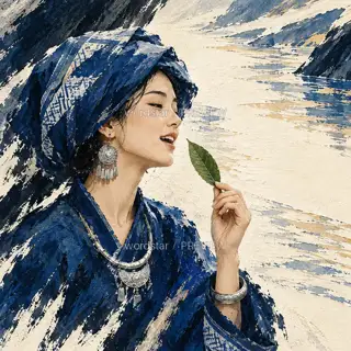 掌叶听风 · 插画 图像