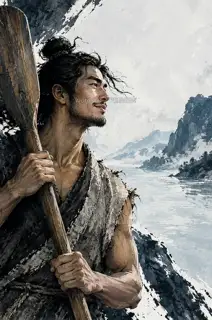 望见对岸 · 插画 图像
