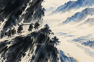 戏班过山口 · 插画 图像
