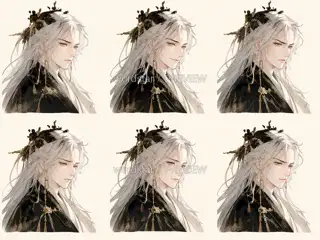 山海织梦人·宣传页原人物·神情 · 插画 图像