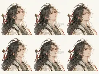 山岚藏主·宣传页原人物·神情 · 插画 图像
