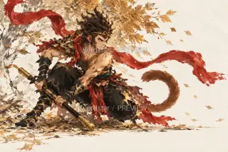 落叶藏锋 · 插画 图像