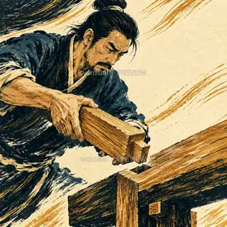 榫卯将合 · 插画 图像