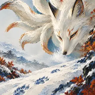 雪上留痕 · 插画 图像