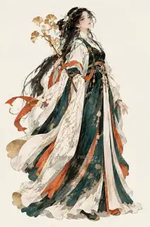 银杏执枝人·宣传页原人物·透明立绘 · 插画 图像