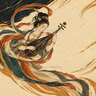 乐止绸未落 · 插画 图像