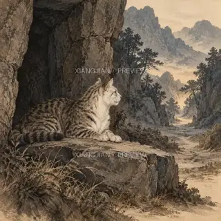山路空 · 版画 AI 图像