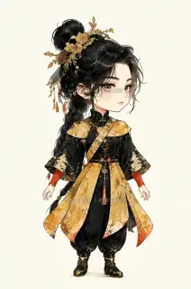 曜金乐师·踏歌唤昼·Q版化身 · 插画 图像