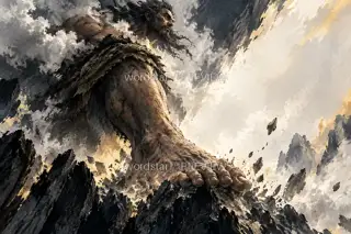 足定群山 · 插画 图像
