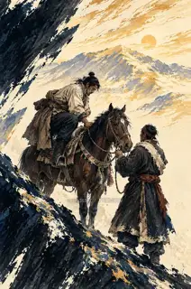 扶鞍上马 · 插画 图像