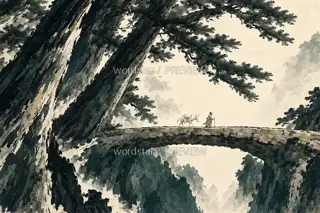 松桥慢行 · 插画 图像