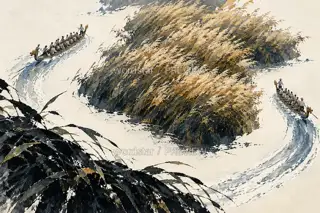 雨散河弯 · 插画 图像