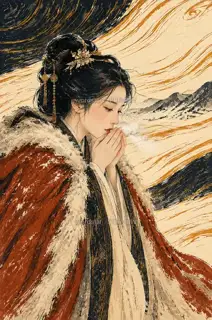 掌间一点暖 · 插画 图像