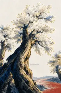 树冠迎光 · 插画 图像