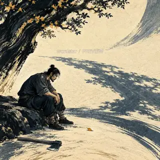 坐等桂影移 · 插画 图像