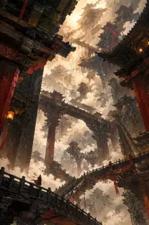 高檐望星 · 插画 AI 图像