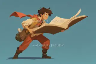 乘书远行 · 插画 AI 图像