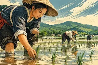 芒种入田 · 插画 图像