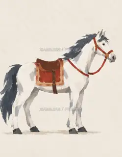 白龙马 · 右侧 · 纸艺 AI 图像