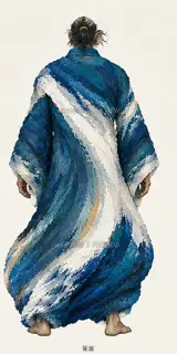 渡潮听客·潮腔听海·背面 · 插画 图像