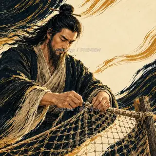 结绳为网 · 插画 图像