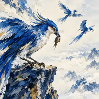 爪落石棱 · 插画 图像