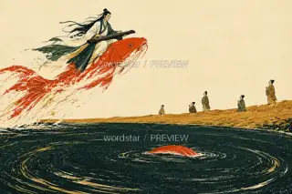 水畔等候 · 插画 图像