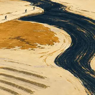 把水送出田外 · 插画 图像