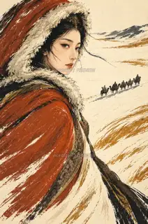 出塞回眸 · 插画 图像