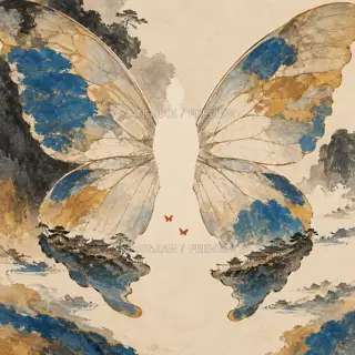 双河不汇 · 插画 AI 图像