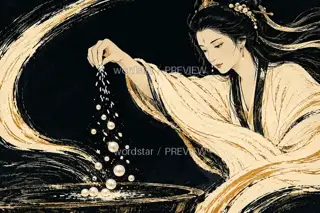 米在落下时 · 插画 图像