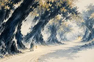 桂下归路 · 插画 图像