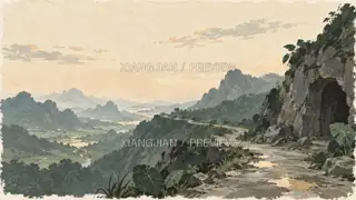 山路上的故事 248 · 纸艺 AI 图像