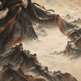 衣抱空山 · 插画 AI 图像