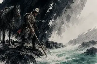 下马试水 · 插画 图像