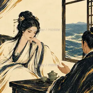 听他们说旧事 · 插画 图像
