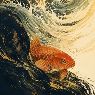 石缝守潮 · 插画 图像