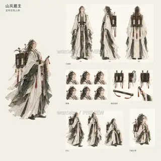 山岚藏主·宣传页原人物·总览 · 插画 图像