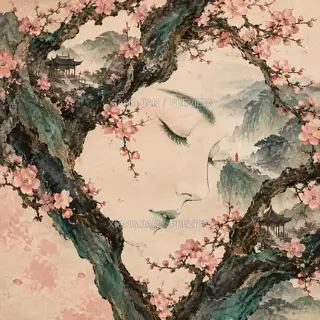 梅枝如梦 · 插画 AI 图像