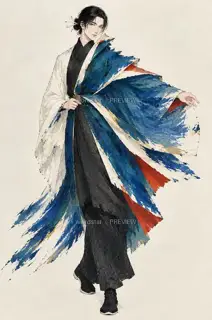 折山行者·收山入袖 · 插画 图像