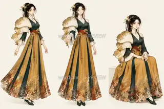 银杏执枝人·秋祀留年·行止 · 插画 图像
