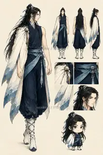 月汐行者·退潮留痕·Q版化身 · 插画 图像