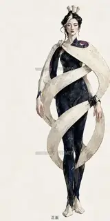 补夜织者·星骨织衣·正面 · 插画 图像