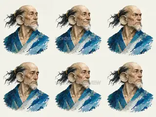渡潮听客·潮腔听海·神情 · 插画 图像