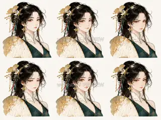 银杏执枝人·秋祀留年·神情 · 插画 图像