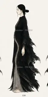 补夜织者·夜缝留白·左侧 · 插画 图像