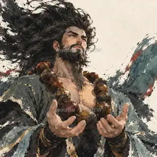 念珠停在掌中 · 插画 图像