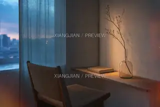 窗前的暮色 · 抽象 AI 图像