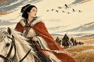 塞外长天 · 插画 图像